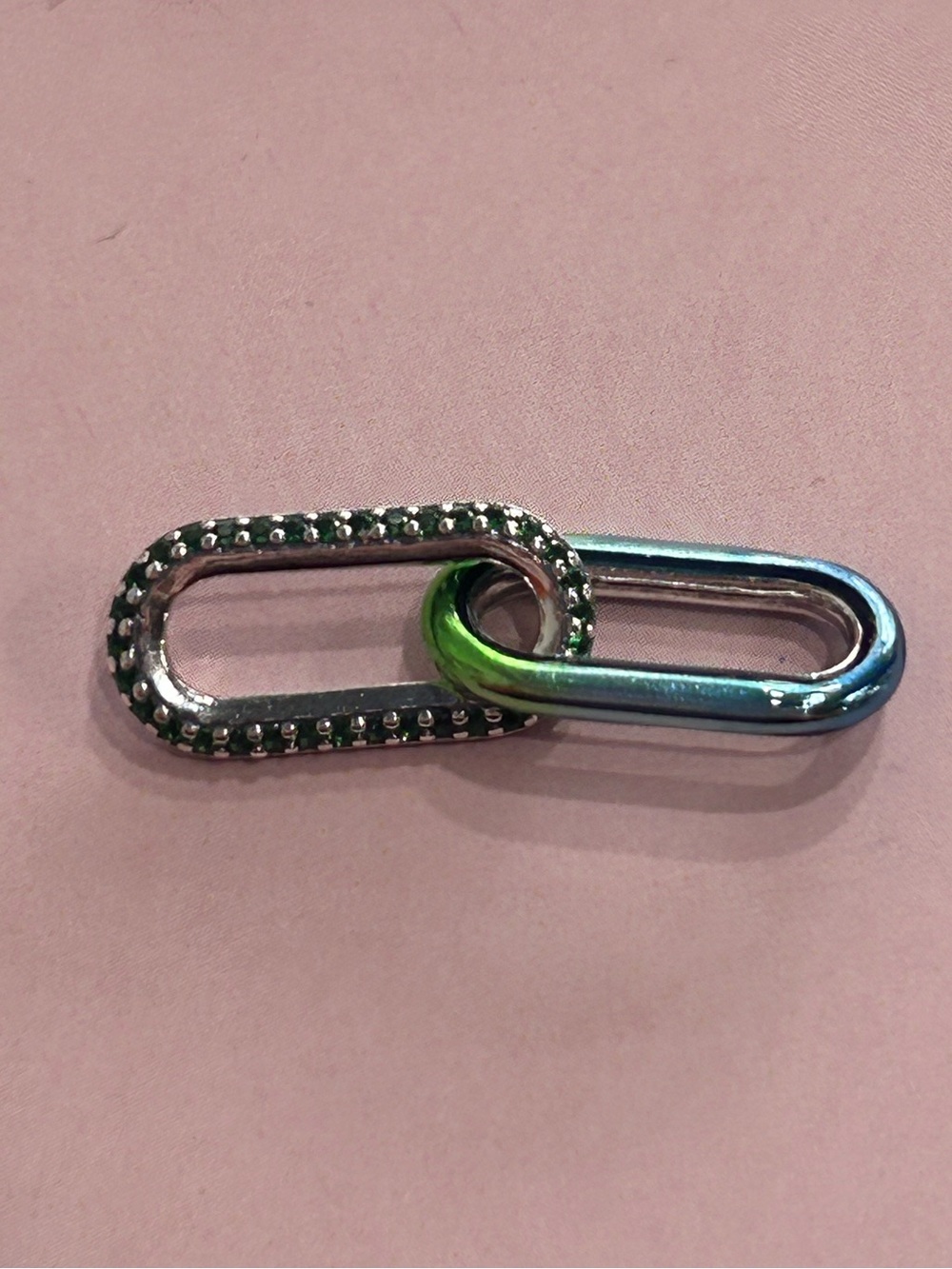 RETIRED Pandora ME Double Link Blue/Green Connector